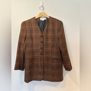 Jones New York Vintage Brown/black Blazer